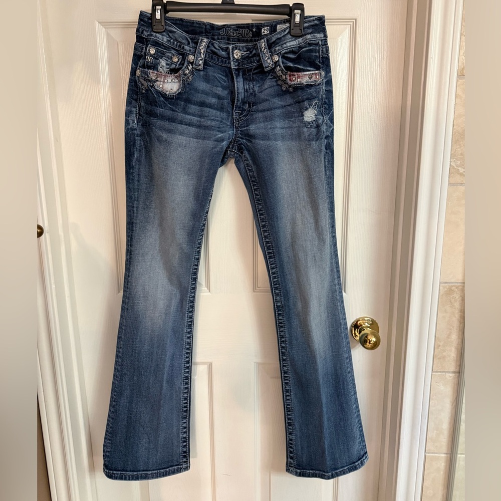 Miss Me Distressed Blue Boot Cut Jeans